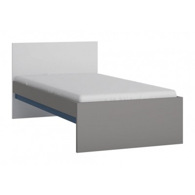 Łóżko do pokoju młodzieżowego szary platynowy, czarna perła / biała alpejska Laser 90cm LASZ01 Meble Wójcik