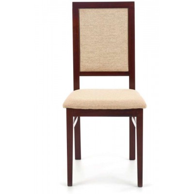Sylwek 1 krzesło ciemny orzech torent beige Halmar