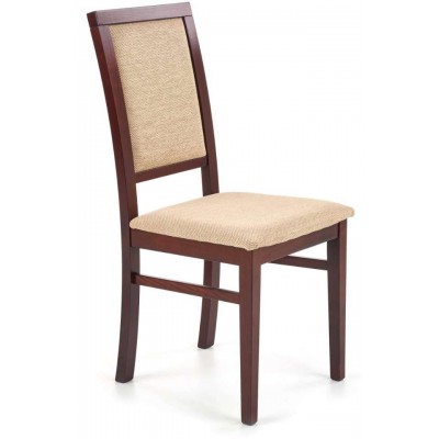 Sylwek 1 krzesło ciemny orzech torent beige Halmar