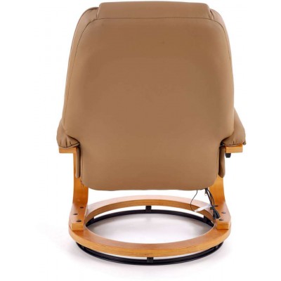 Matador beżowy fotel rozkładany z funkcją masażu i podgrzewania Halmar