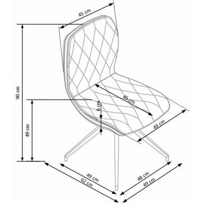 K237 krzesło brązowe Halmar