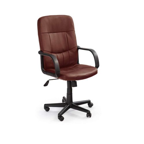 Denzel klasyczny ciemno brązowy fotel biurowy Halmar