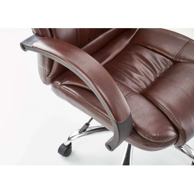 Relax fotel biurowy ciemny brąz Halmar