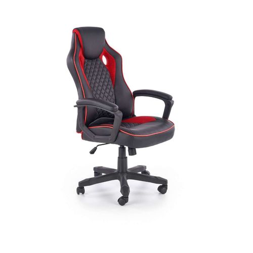 Baffin fotel biurowy czarny / czerwony Halmar