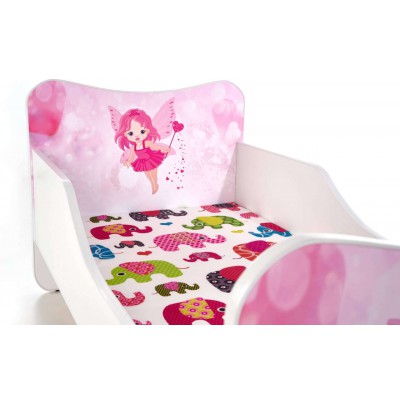 Happy fairy łóżko dla dziewczynki biało-różowe Halmar