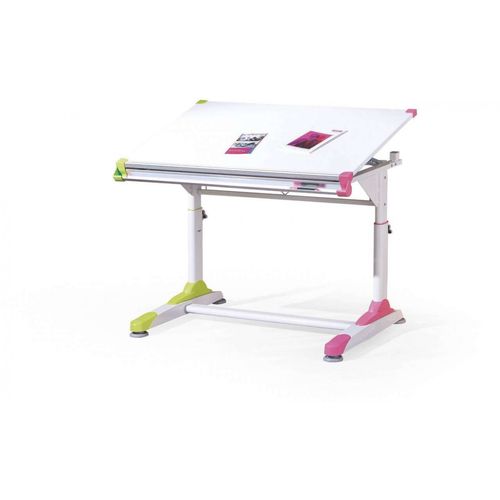 Collorido biurko biało-zielono-różowy Halmar