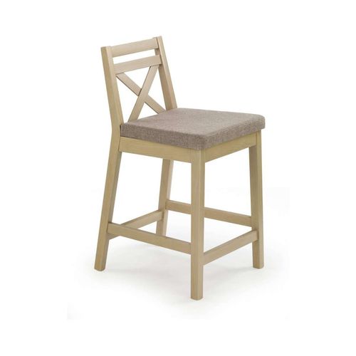 Borys niskie krzesło barowe tapicerowane dąb sonoma Halmar