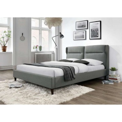 Santino łóżko 160 tapicerowane popiel Halmar
