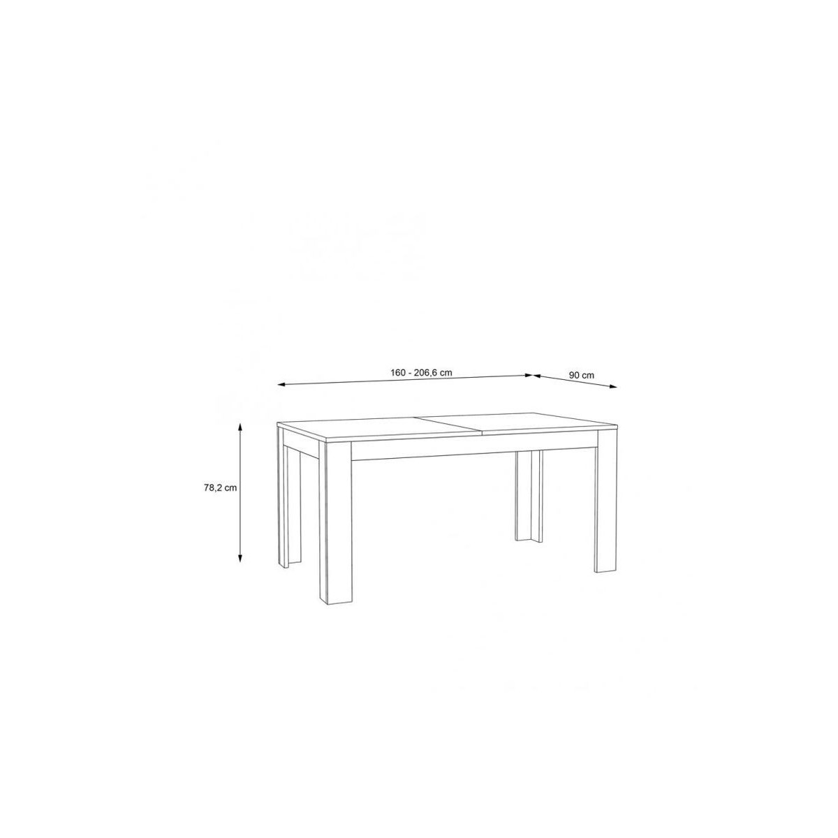 Stół przedłużony XELT161-M156 White Sea