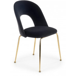 K385 krzesło czarne nogi złote