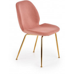 K381 krzesło różowe złote nogi