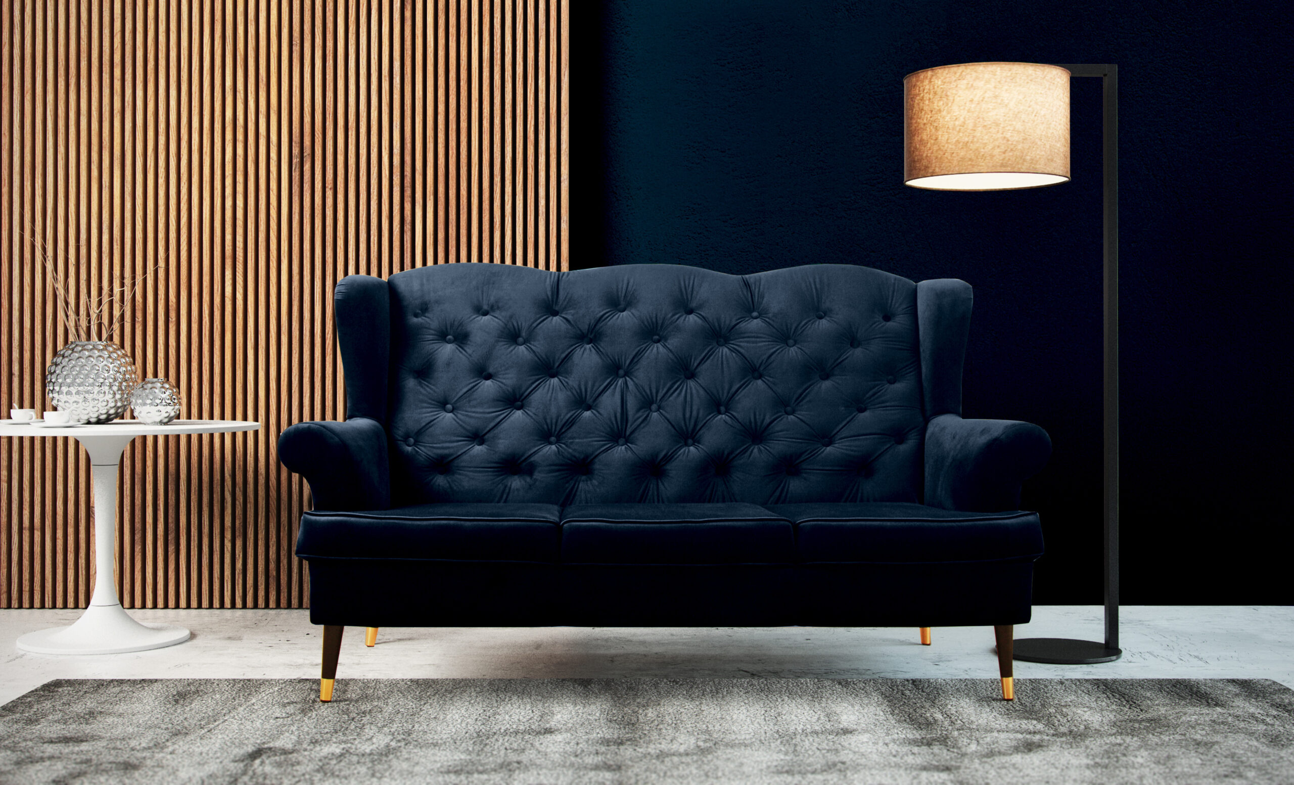 Sofa granatowa Vennice